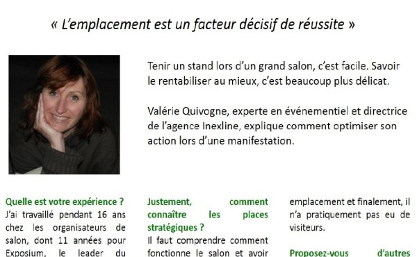 « L’emplacement [sur un salon]…» [Article]